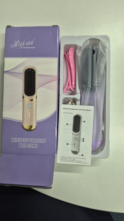 2 in 1 Cordless Hair Straightener Brush